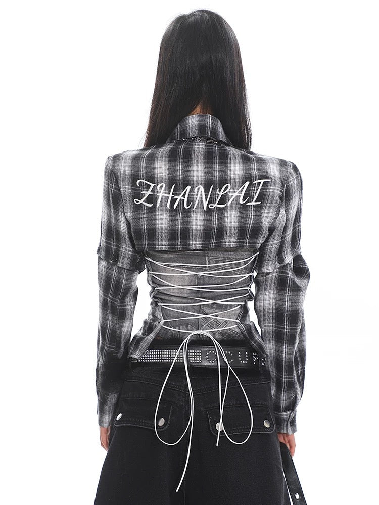 'Loud' Y2k Cowgirl Style Back Lace Up Detachable Shirts AlielNosirrah
