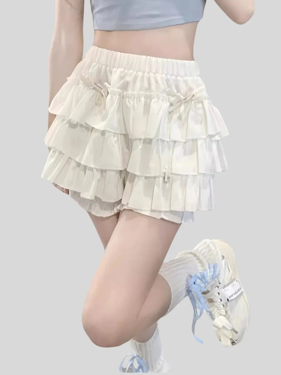 'Pumpkin Carriage' Coquette Ruffle Mini Skort AlielNosirrah