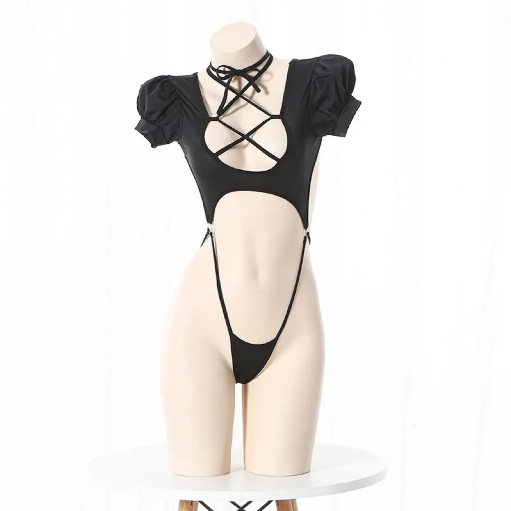 Mey' Anime Girl Lace Up Sexy Body Suit
