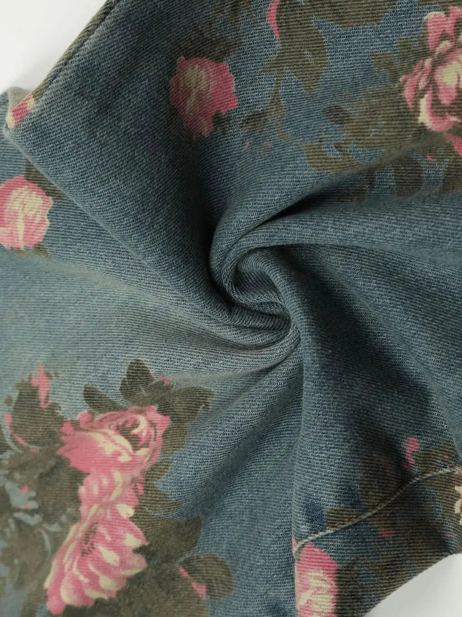 'Marigold' Graffiti Embroidery Oversized High Waisted Denim Pants (Copy) AlielNosirrah