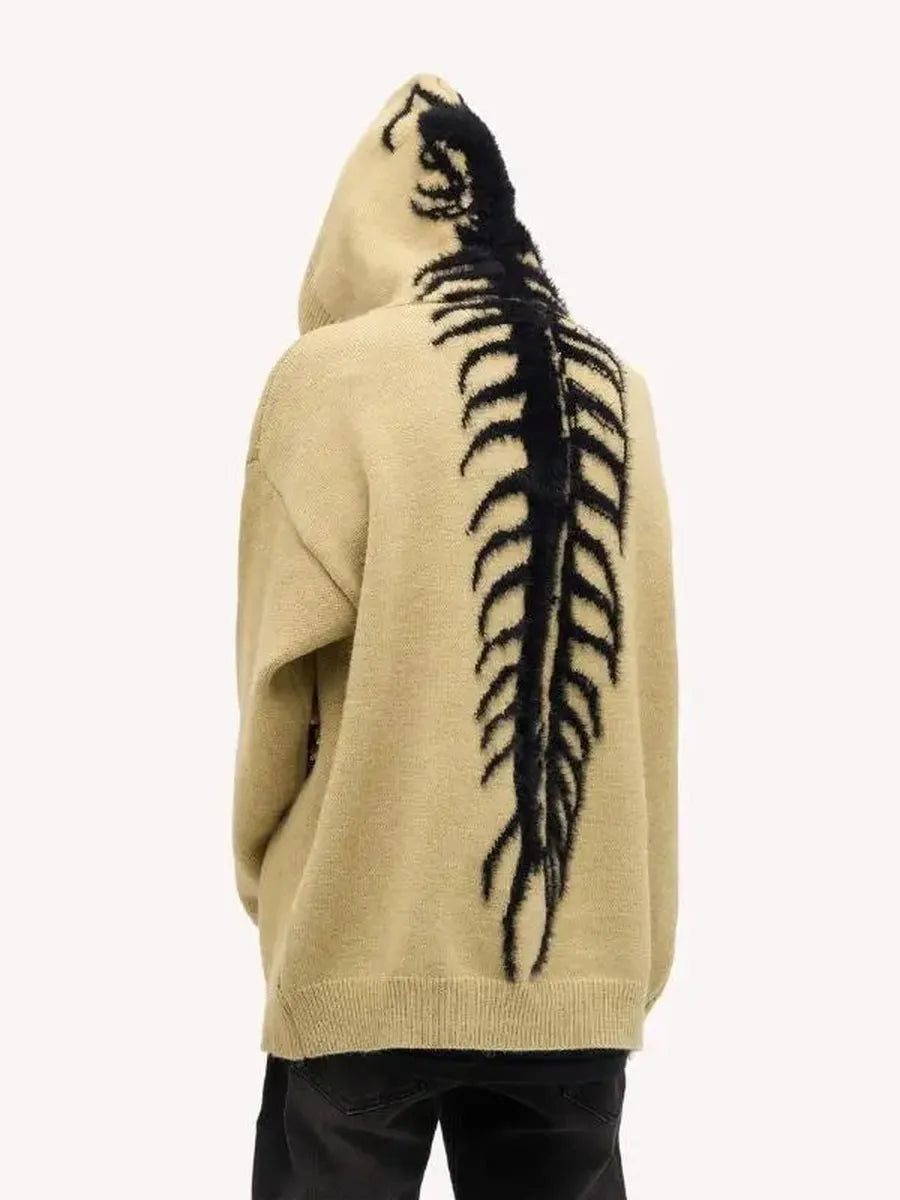 'Vine' Spine Knit Sweater Hoodie AlielNosirrah