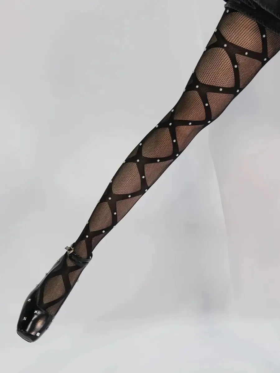 ‘Scars' Dark Punk  Lace Up Tights AlielNosirrah
