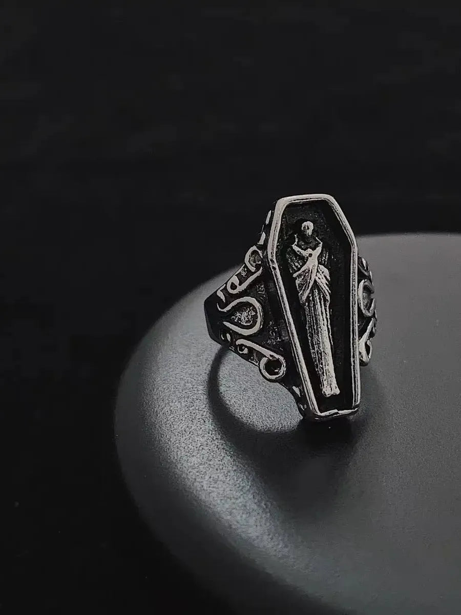 'Prayers' Dark Coffin Goth Rings AlielNosirrah