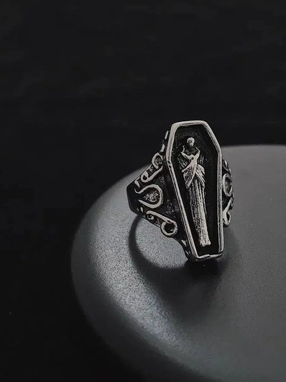 'Prayers' Dark Coffin Goth Rings AlielNosirrah