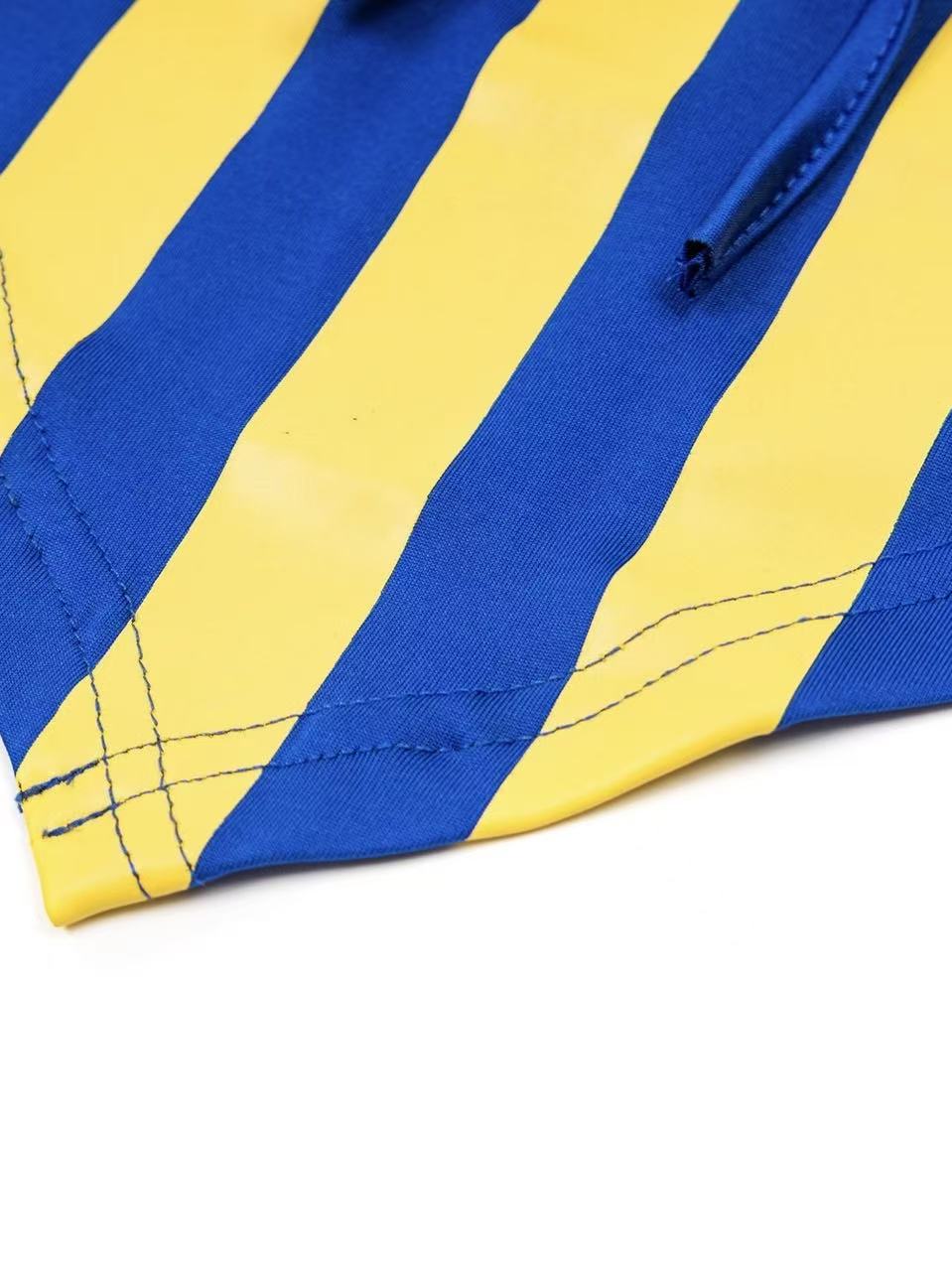 'Game On' Contrast Stripe Lace-Up Bandeau Top