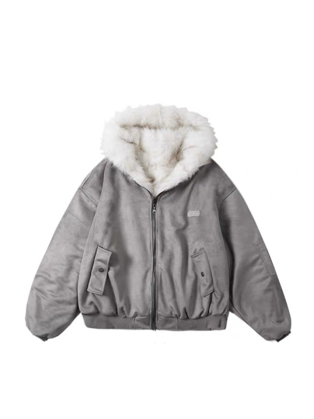 'Vandal Duo' Double-Sided Suede and Vegan Fur Jacket AlielNosirrah