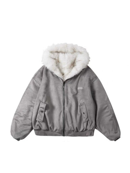 'Vandal Duo' Double-Sided Suede and Vegan Fur Jacket AlielNosirrah