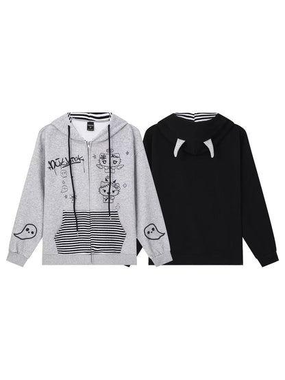 'Sugar & Spook' Y2K Cartoon Graphic Hoodie (Copy) AlielNosirrah