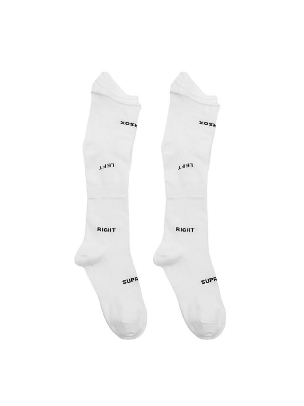 'Goal Rush' Solid Letter Trim Roll-Top Soccer Socks