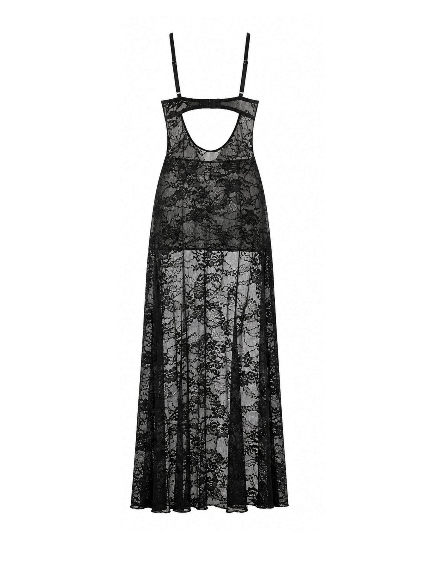 'Missy‘ Festival Sheer Lace Maxi Slip Gothic See-Through Cover Up Dress