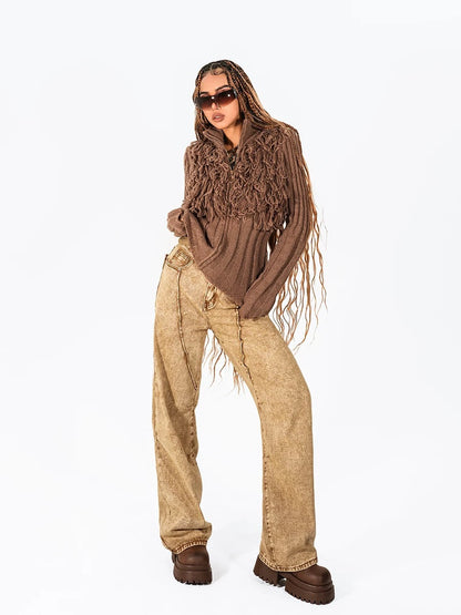 'Cashmere' Y2k Boho Long Sleeves Fluffy Flattering Shirts AlielNosirrah