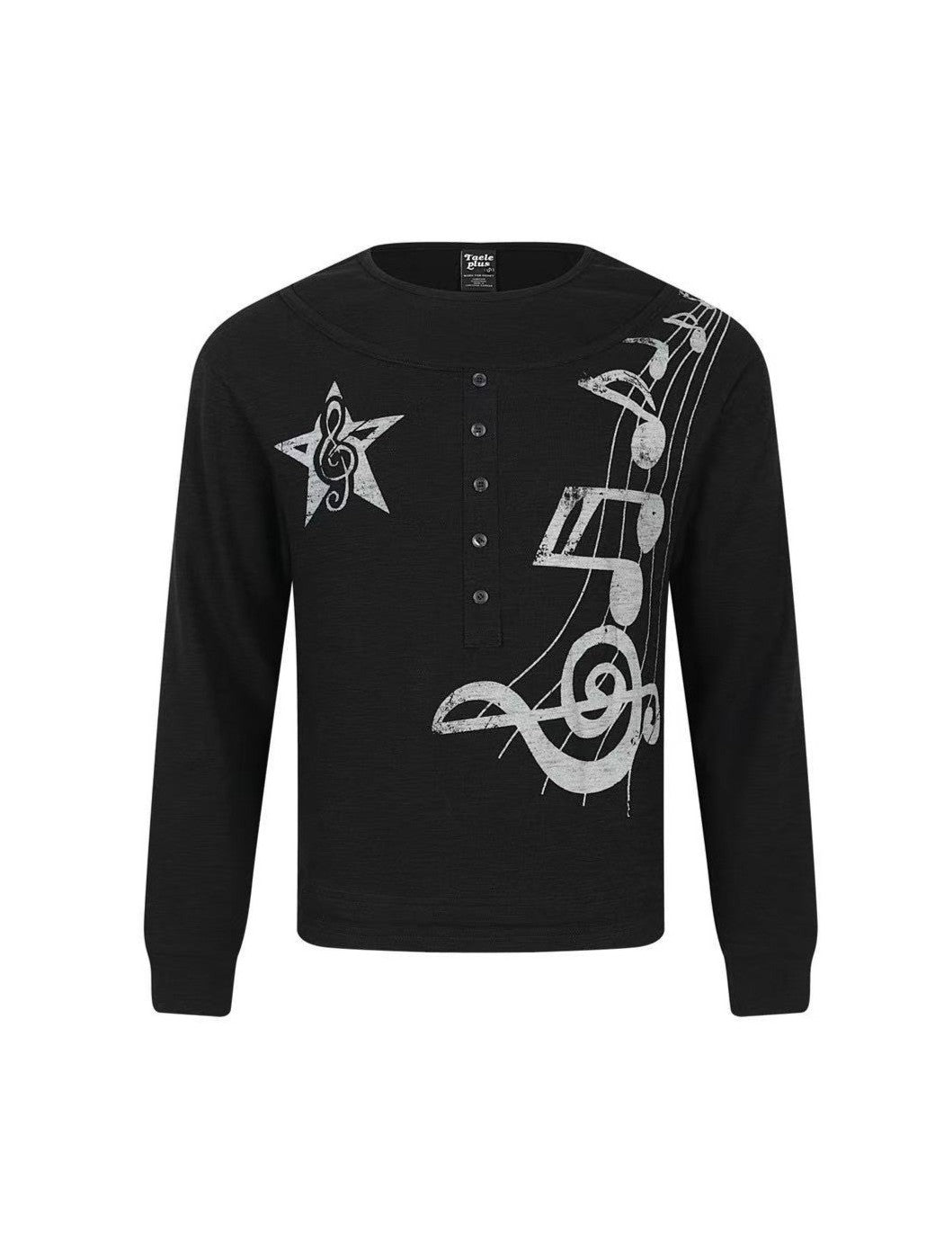 'BeatStreet' Street Music Note Print Long Sleeve Top