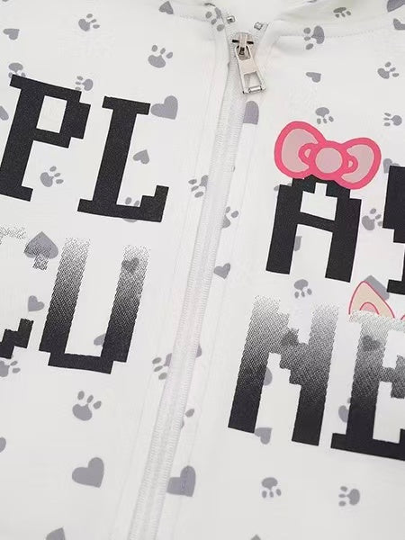 'Paw Sweetie' Sweet Animal Paw Print Y2K Jacket (Copy) AlielNosirrah