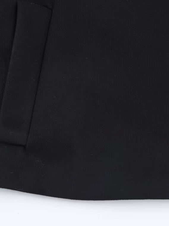 'Prep Offset' College Style  Cropped Asymmetric Button Coat