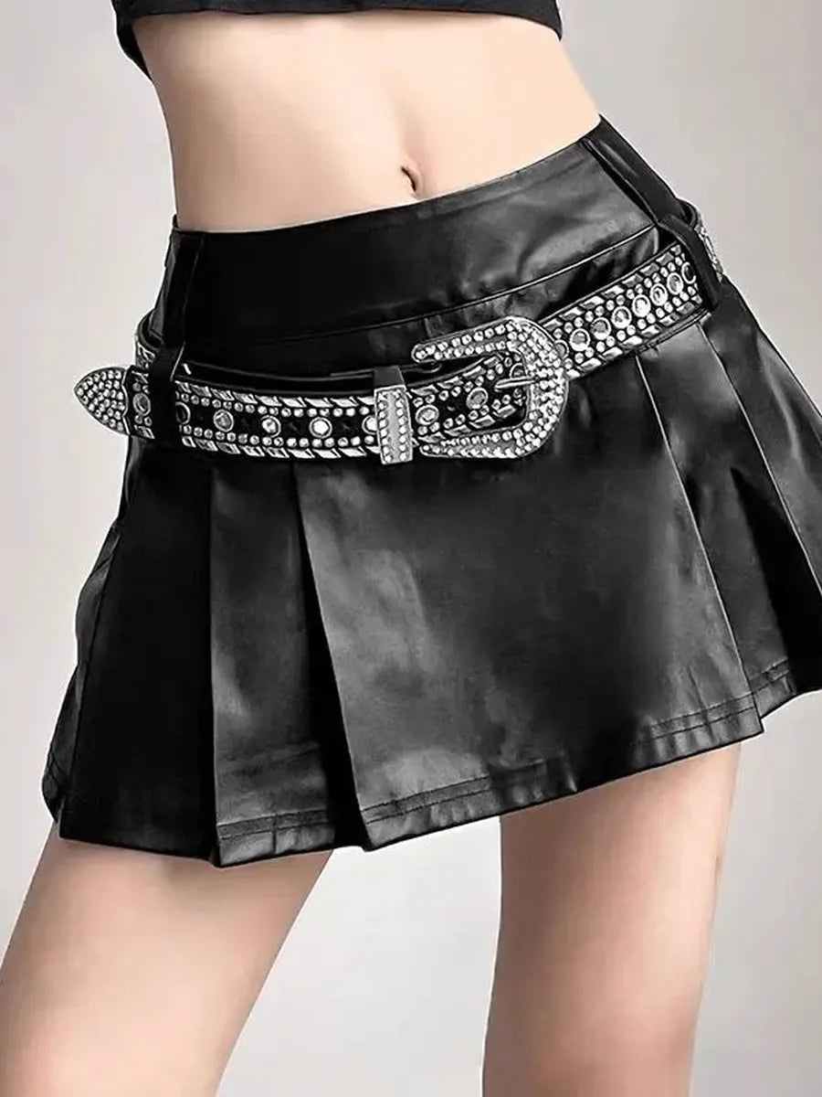 'Scale' Future Silver Metallic Pleated Skirt AlielNosirrah