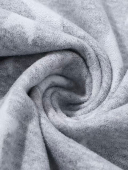 'Star Era' Allover Star Print Asymmetrical Long Sleeve Top AlielNosirrah