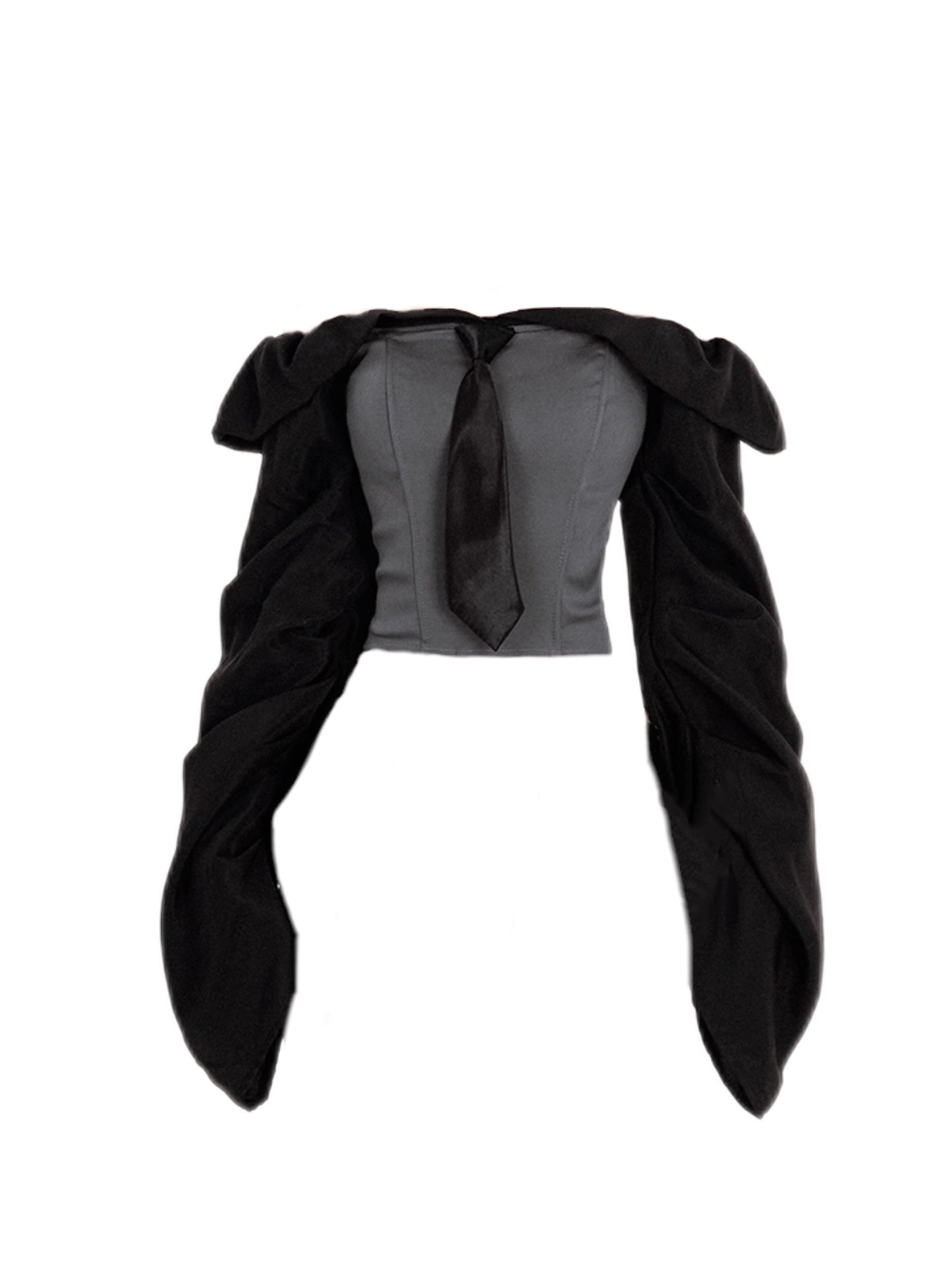 ’Schoolgirl' Off-Shoulder College Style Long Sleeve Shirt AlielNosirrah