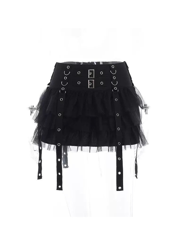 ’Vandal' Dark Punk Studded Four-Piece Outfit Set AlielNosirrah