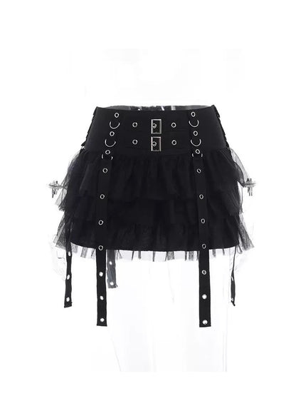 ’Vandal' Dark Punk Studded Four-Piece Outfit Set AlielNosirrah