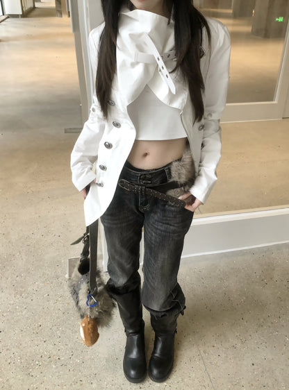 'Apex' Functional Stand Collar Multi-Button Jacket AlielNosirrah