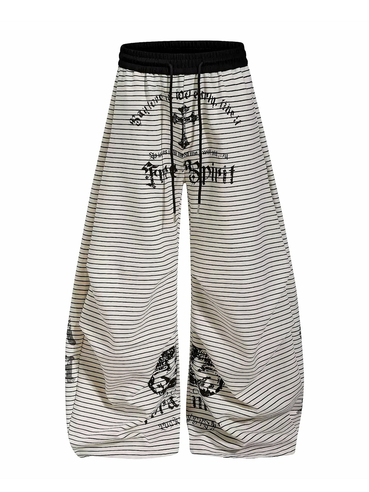 'Downtown Stripe' Grunge  Retro Striped Wide Leg Pants