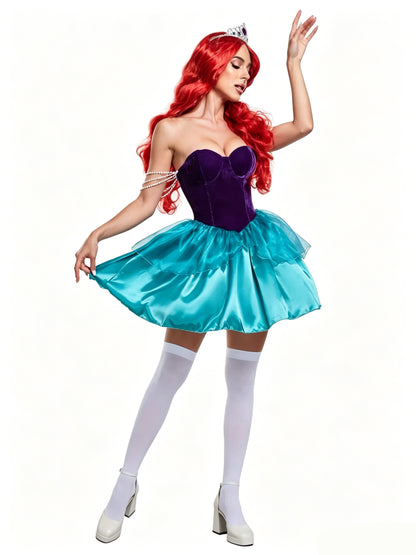 'Serena' Halloween Costume Off-Shoulder Mermaid Princess Dress