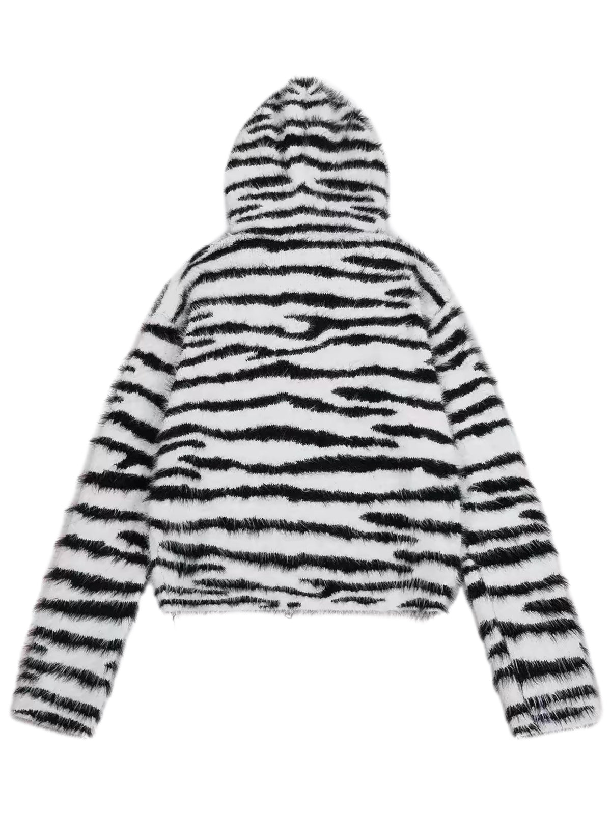 'Rogue Zebra' American Vintage Zebra Stripe Letter Embroidered Oversized Sweatshirt