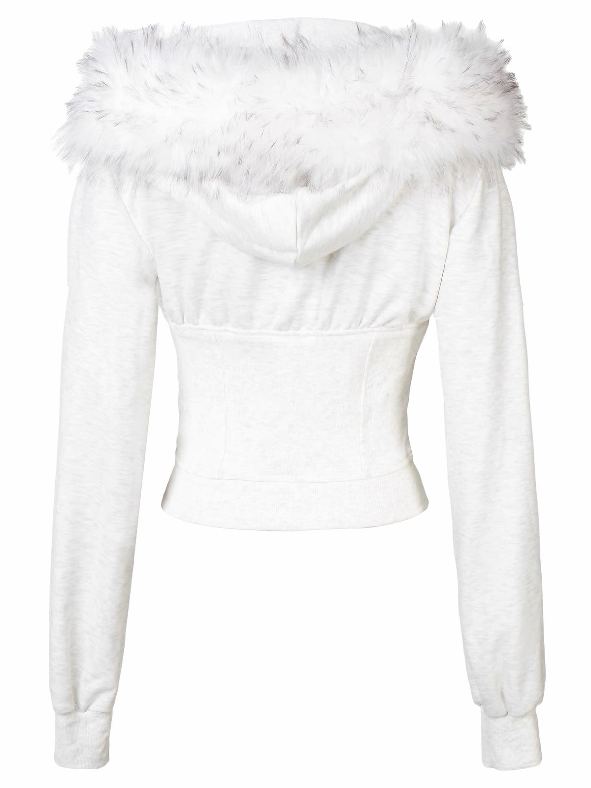 'Fur Vixen' Retro vintage Faux Fur Collar Cropped Slim Jacket