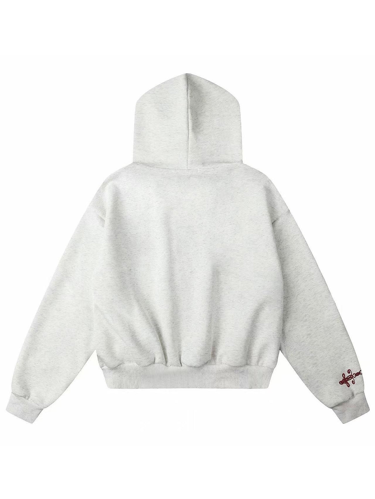 'Dynasty Rogue'New Chinese  Napoleon Rope Print Double Zip Up Hoodie
