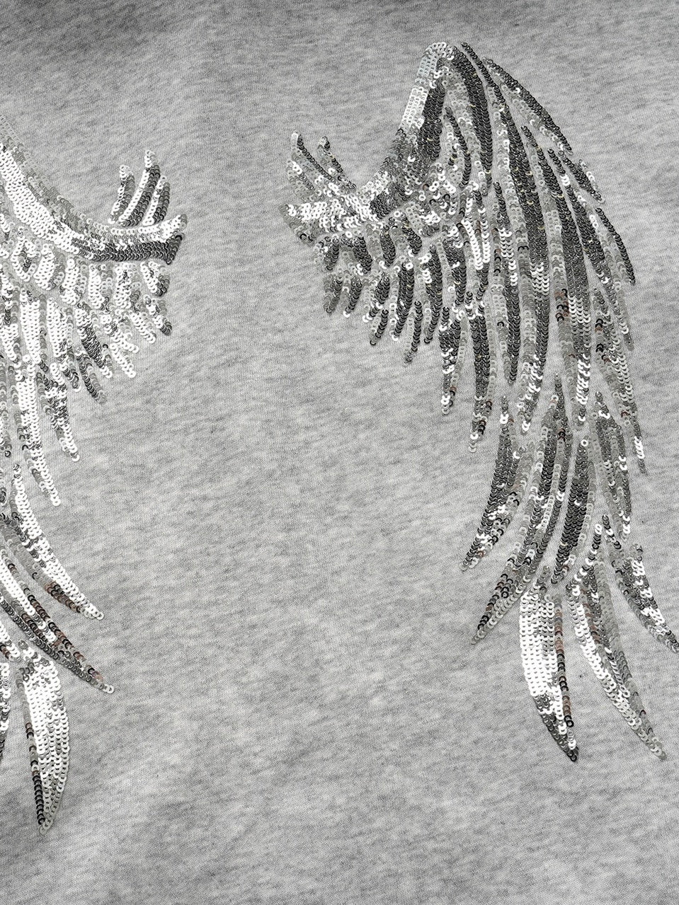 'Rebellion'Back Sequin Wing Graffiti Graphic Zip Hooded Jacket