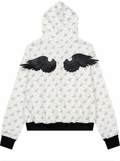 'Sweetie Angel' Kawaii Y2k Angel Rebel 3D Wings 2 Pieces Tracksuit Set