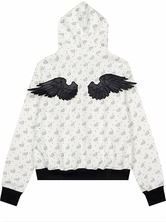 'Sweetie Angel' Kawaii Y2k Angel Rebel 3D Wings 2 Pieces Tracksuit Set