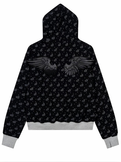 'Sweetie Angel' Kawaii Y2k Angel Rebel 3D Wings 2 Pieces Tracksuit Set