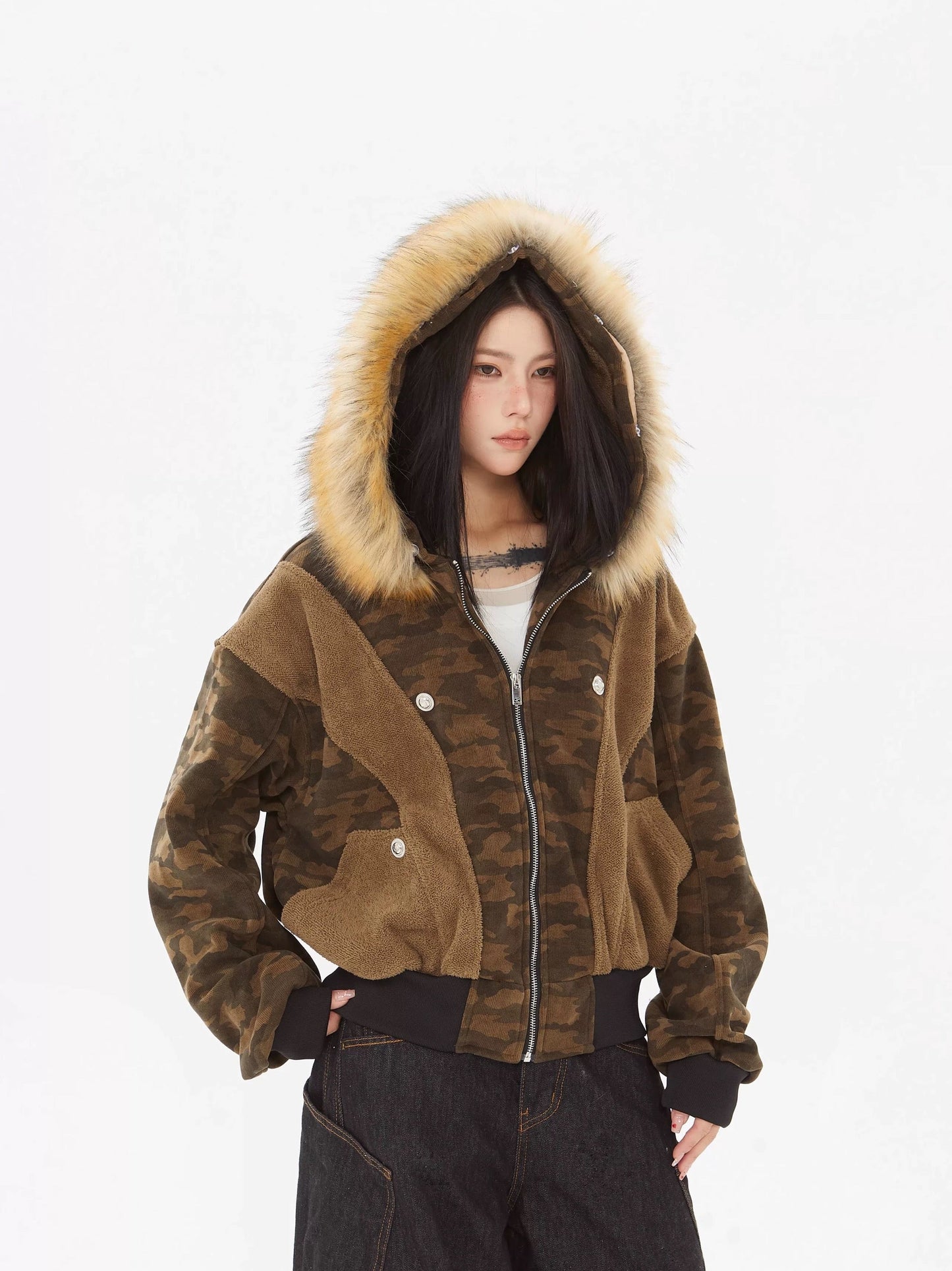 'Cold Bones' Y2k Grunge Streetstyle Skeleton Fluffy Hoodie AlielNosirrah