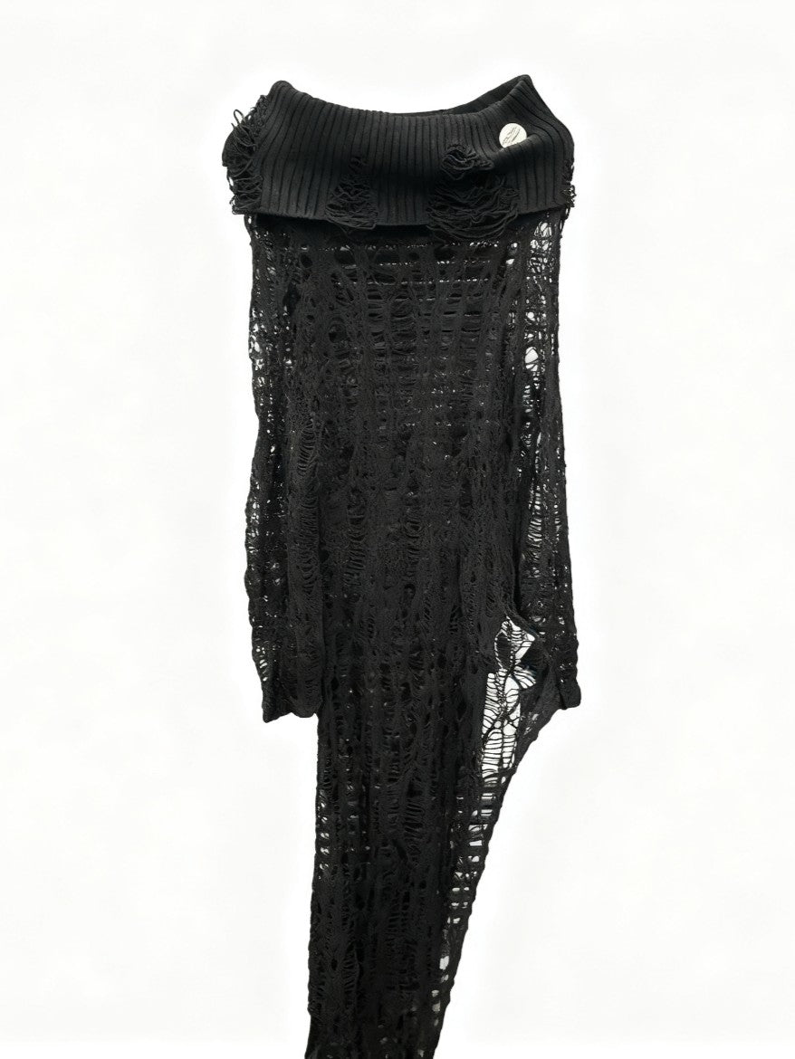 'Bare Charm' Off-Shoulder Irregular Design Knit Skirt AlielNosirrah