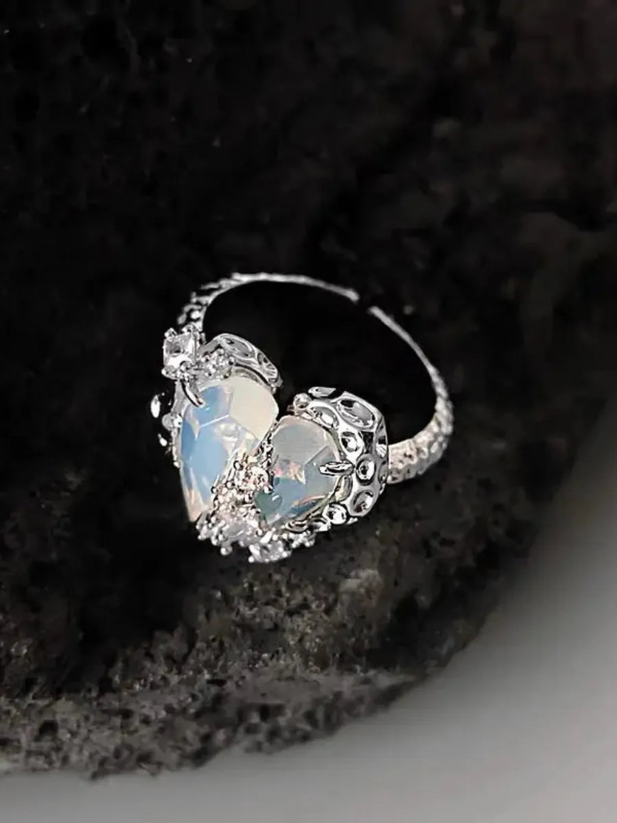 'Mermaid' Clear Heart Shape Rings AlielNosirrah