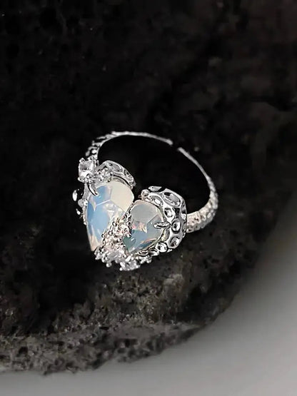 'Mermaid' Clear Heart Shape Rings AlielNosirrah