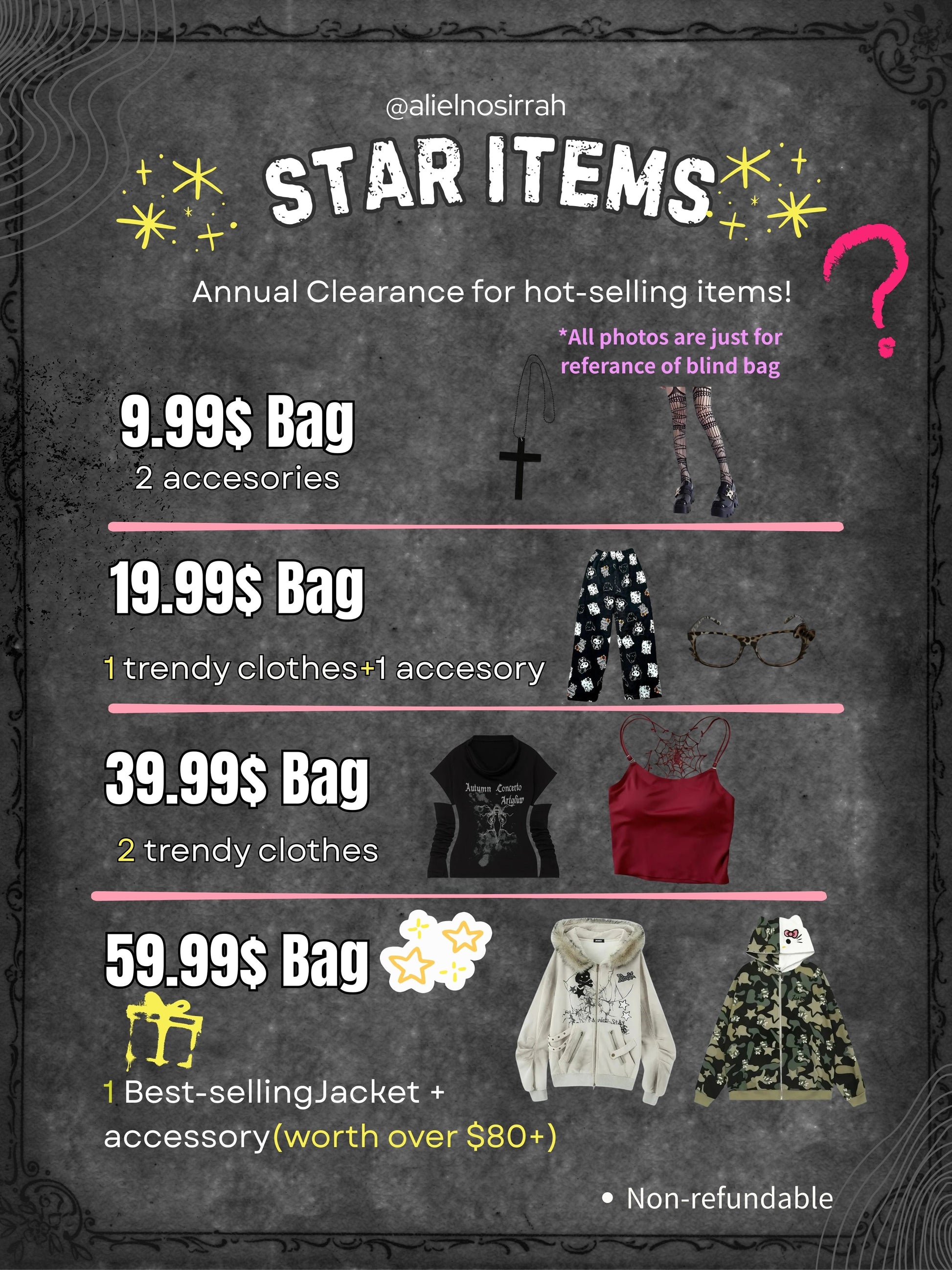 Alielnosirrah Shop Star Items Mystery Bag--FEB14-23! AlielNosirrah