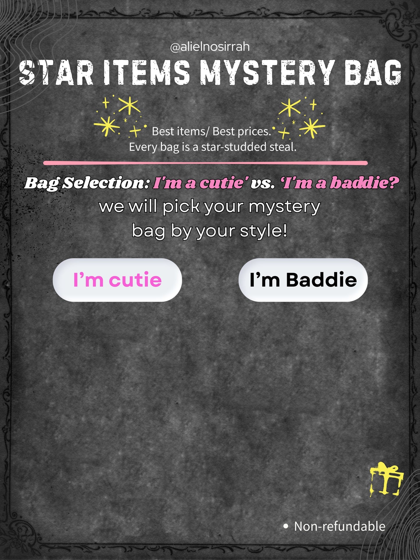 Alielnosirrah Shop Star Items Mystery Bag--FEB14-23! AlielNosirrah
