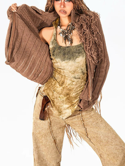 'Cashmere' Y2k Boho Long Sleeves Fluffy Flattering Shirts AlielNosirrah