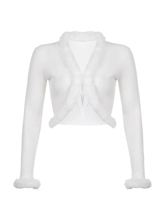 ‘Gentle to Me’ Plush Long-Sleeved Knitted Cardigan AlielNosirrah