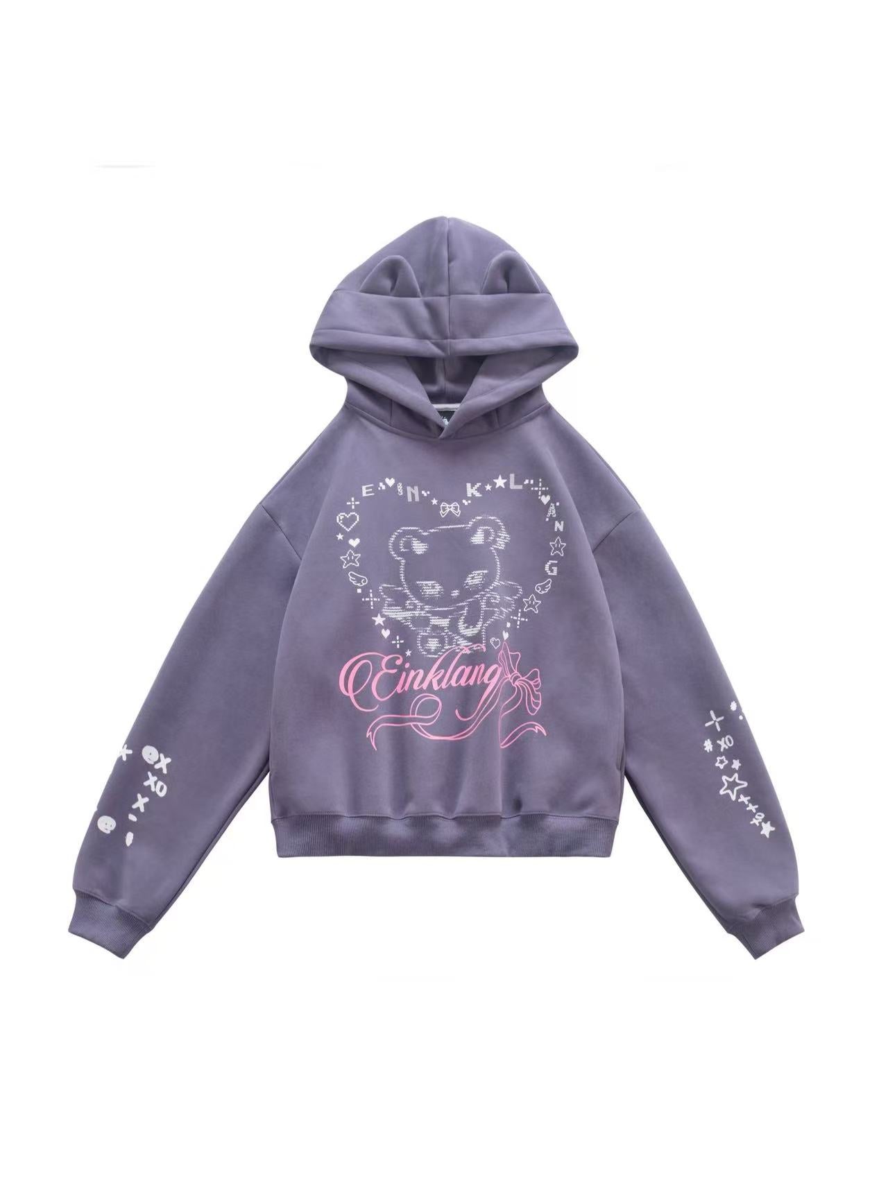 'Heart Bear' Cute & Edgy Bear-Ear Hoodie AlielNosirrah