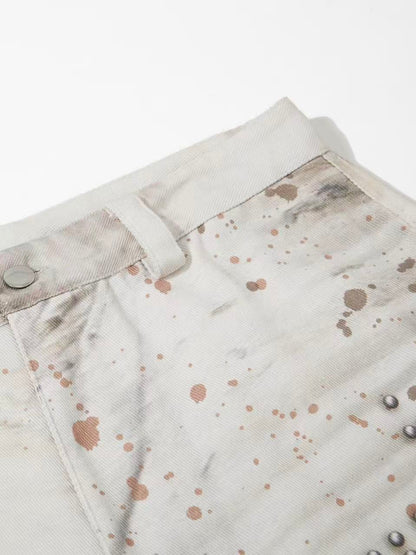 'Afterglow' Vintage Washed Distressed Star Graphic Sweatpants
