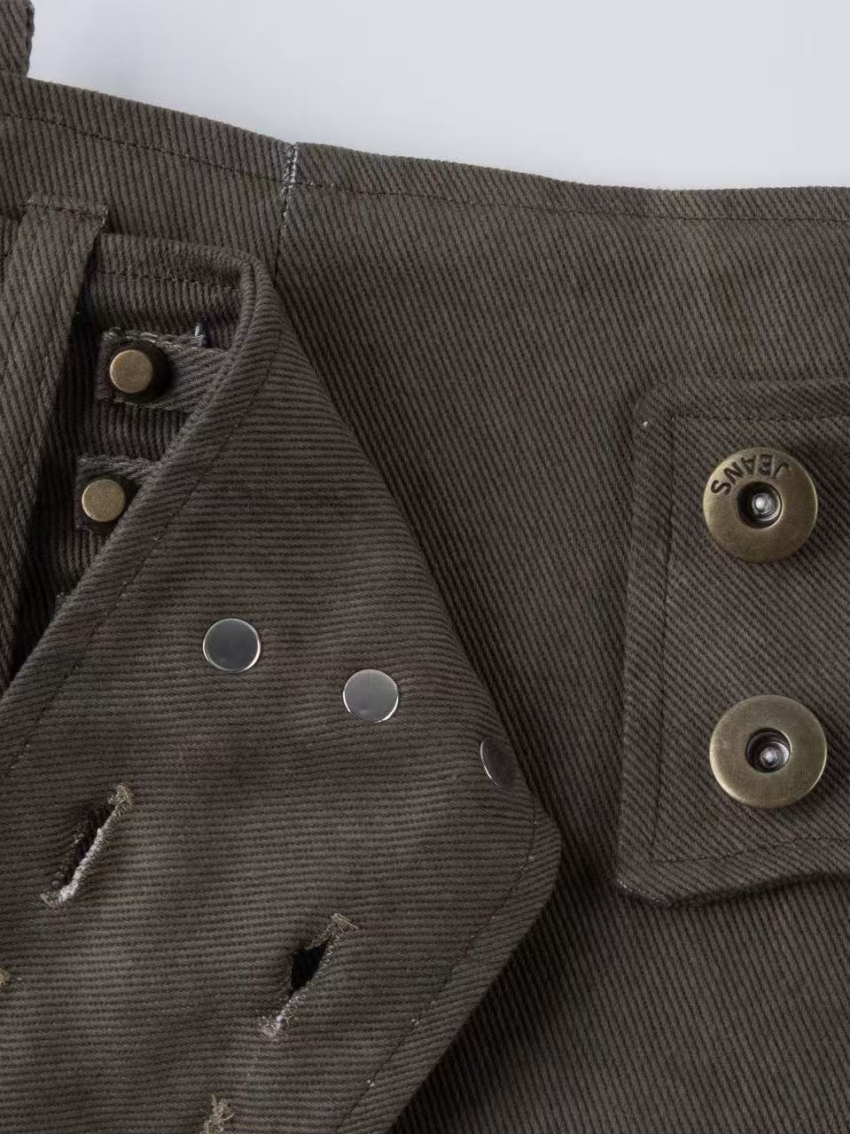 'Bullet Bloom' Metal Studded Embroidered Skort