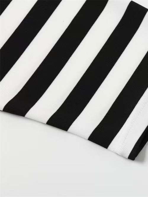 'NoteSurge' Music Note Print Striped Raglan Long Sleeve Top