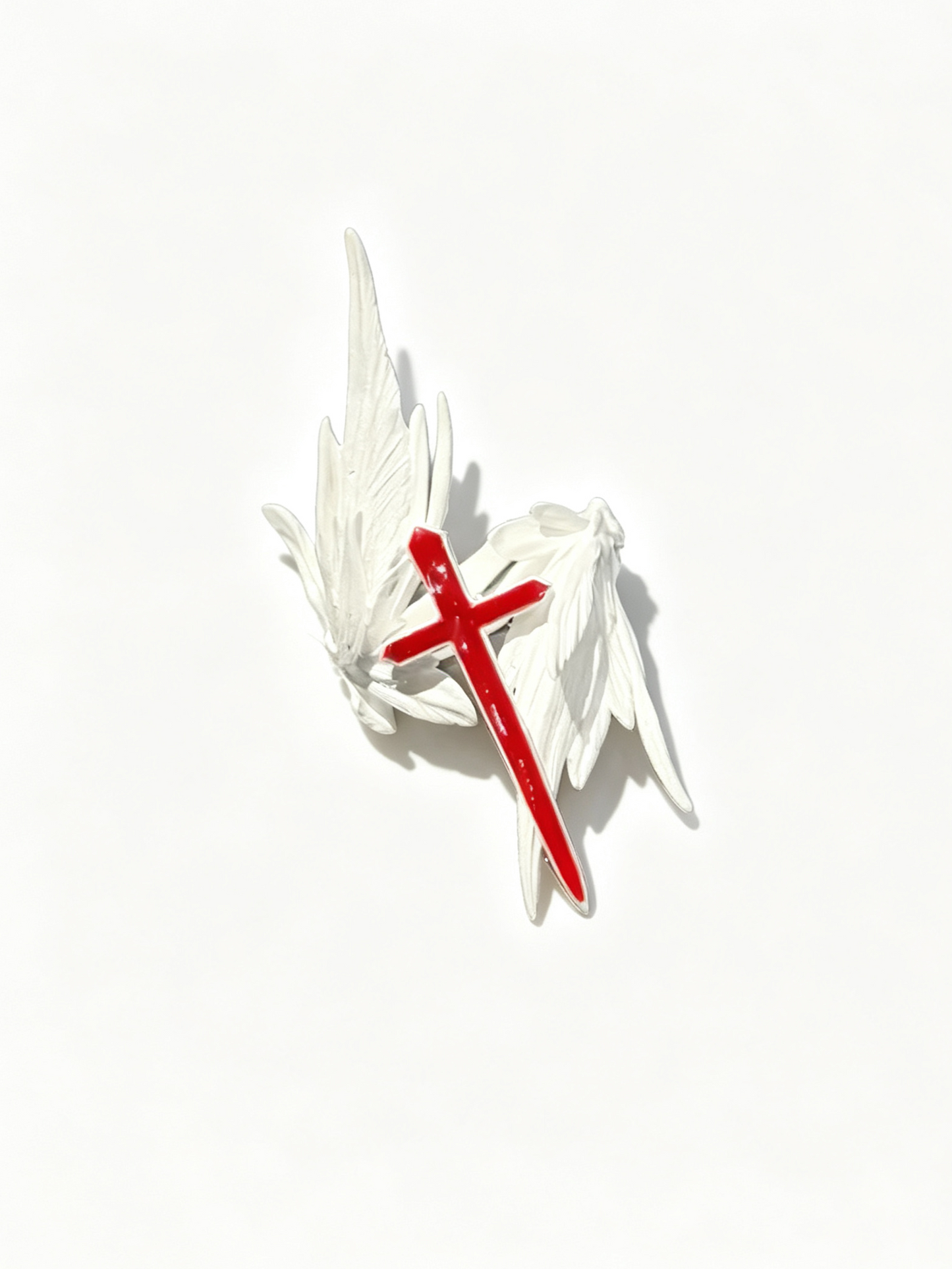 'Freedom Wings' Hand‑Painted Cross Wing Alloy Ring