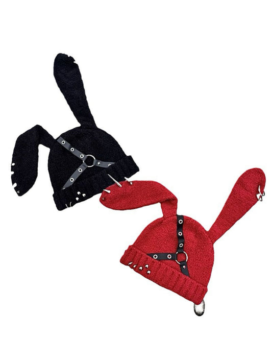 'Wrecking Rabbit' Y2K Punk Rabbit-Ear Hat AlielNosirrah