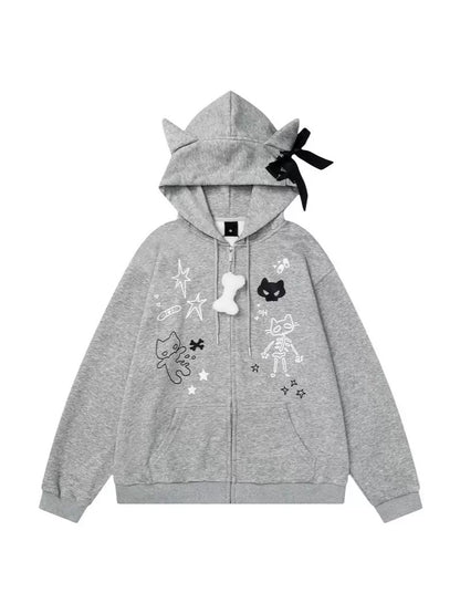 'Naughty Me' Kawaii Streetstyle Cat Ears Ribbon Sweater AlielNosirrah