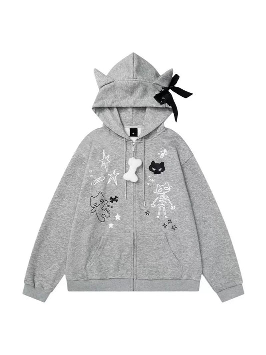 'Naughty Me' Kawaii Streetstyle Cat Ears Ribbon Sweater AlielNosirrah