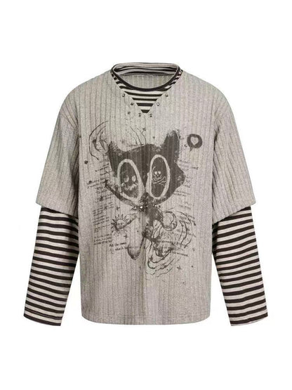 mochi-cat-cat-print-striped-patchwork-long-sleeve-top-1